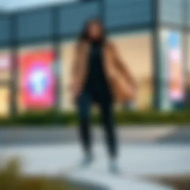 Fashionable Outfit with Knit Skinny Pants Fashionable outfit featuring knit skinny pants styled with accessories