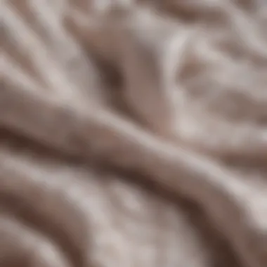 Close-up of fabric textures highlighting softness and allure