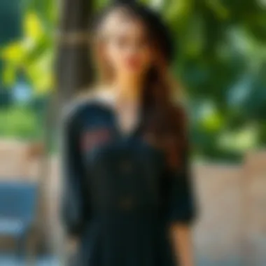 Stylish Casual Dress for Outdoor Events A stylish casual dress with sleeves perfect for outdoor events