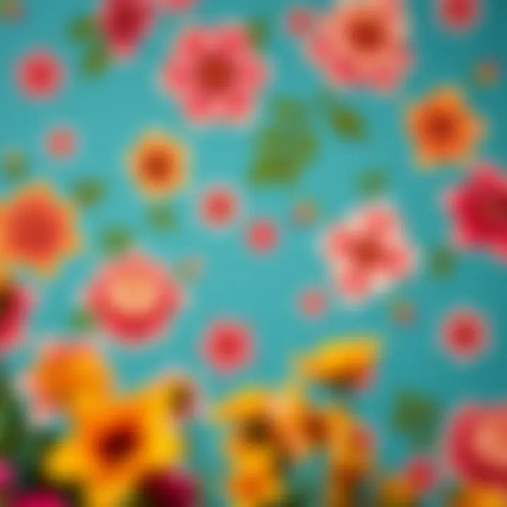 Choosing Colors for Floral Elegance Vibrant color palette selection for floral wall stenciling