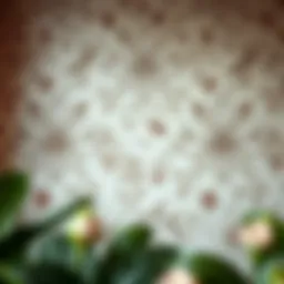 Elegant floral stencil design on a wall showcasing intricate patterns