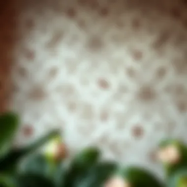 Intricate Floral Wall Stencil Elegant floral stencil design on a wall showcasing intricate patterns