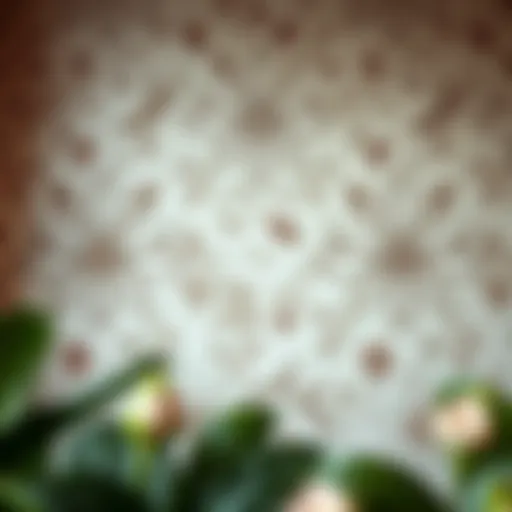 Intricate Floral Wall Stencil Elegant floral stencil design on a wall showcasing intricate patterns