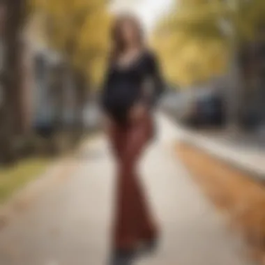 Versatile Outfits with Maternity Flared Pants Fashionable outfit combinations featuring maternity flared pants