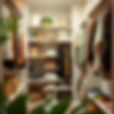 Eco-Friendly Closet Organization A beautifully arranged closet featuring eco-friendly materials