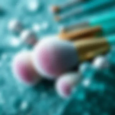 Close-up of high-quality materials used in the Mermaid Brush Set
