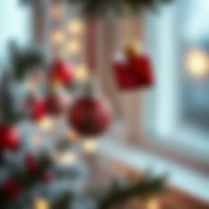 Enhancing Holiday Decor with Mini Ornament Hooks Holiday decorations enhanced by the use of mini ornament hooks.