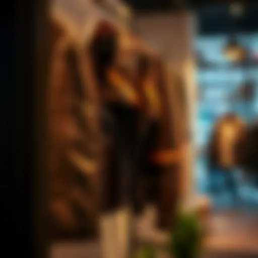 Chic Display of Missguided Leather Jacket Stylish Missguided leather jacket hanging on display