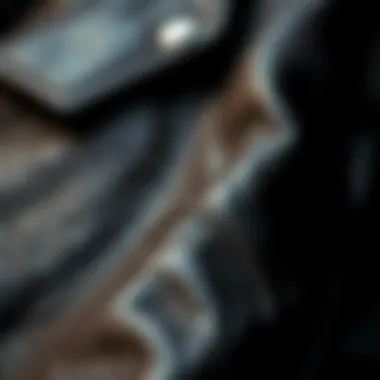 Close-up of leather texture showcasing quality craftsmanship