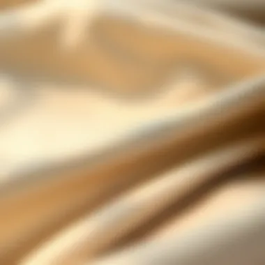 Sustainable Fabric in Modest Dress Design Close-up of sustainable fabric used in formal dress design