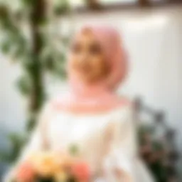 Elegant modest pageant dress in soft pastel hues