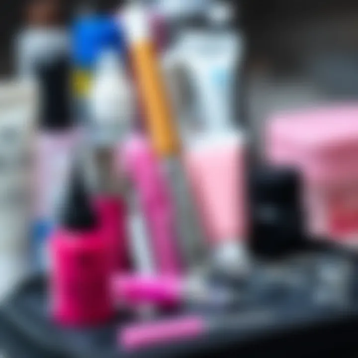 Nail Care Kit for Effective Maintenance A well-organized nail care kit with tools essential for maintenance.