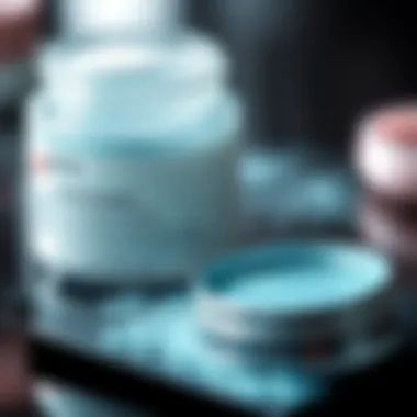 A detailed view of shimmer powder packaging highlighting safety information