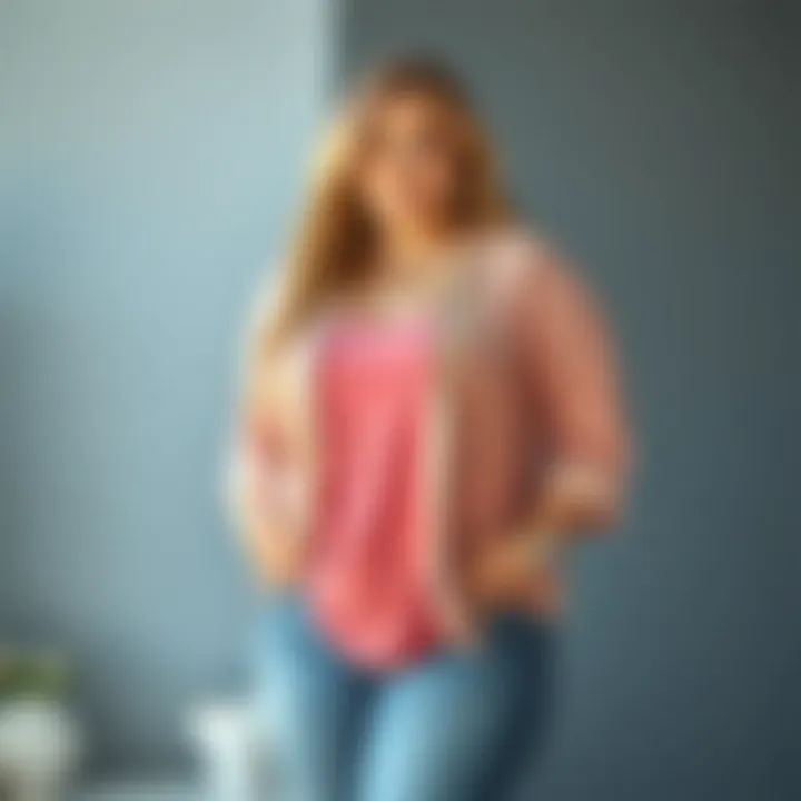 Lightweight cardigan draped over a casual tee and jeans