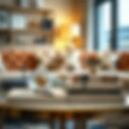 Elegant display of faux designer coffee table books on a chic table