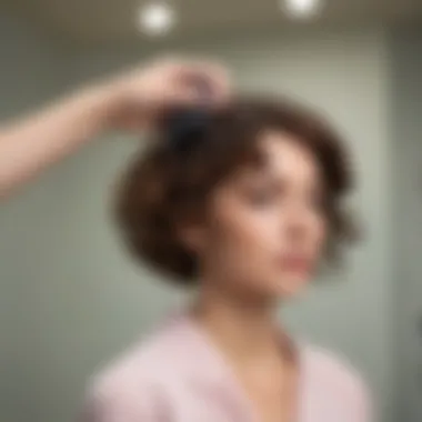 Using a Mini Curler for Effortless Styling User demonstrating a mini travel hair curler in action
