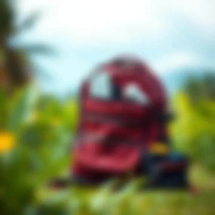 An organized backpack ready for travel with cable management solutions.