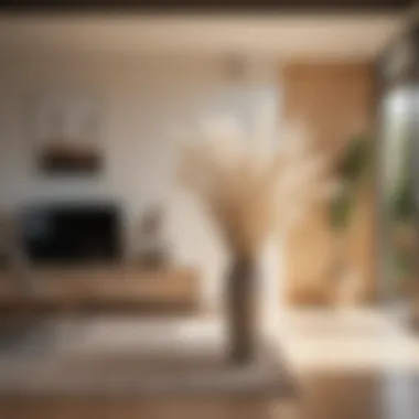 Pampas Grass in Modern Interior Interior space featuring pampas grass as a focal point