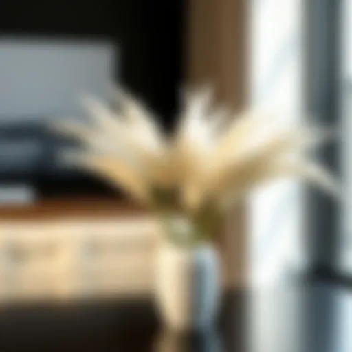 Elegant Pampas Grass in Minimalist Design Elegant pampas grass arrangement in a minimalist vase