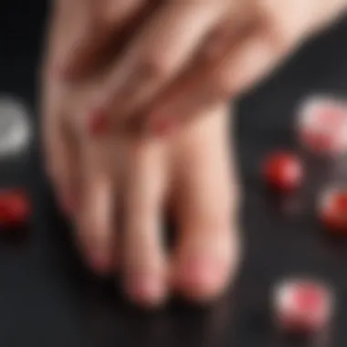 Creative Customization of Toenail Polish Artistic display of customizable peel and stick toenail polish