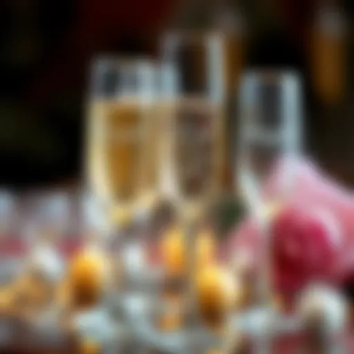 Elegant personalized champagne flutes with intricate designs