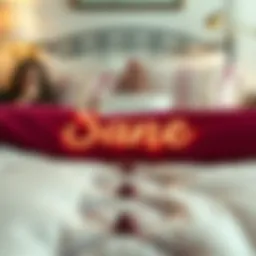 Elegant personalized comforter showcasing unique name design