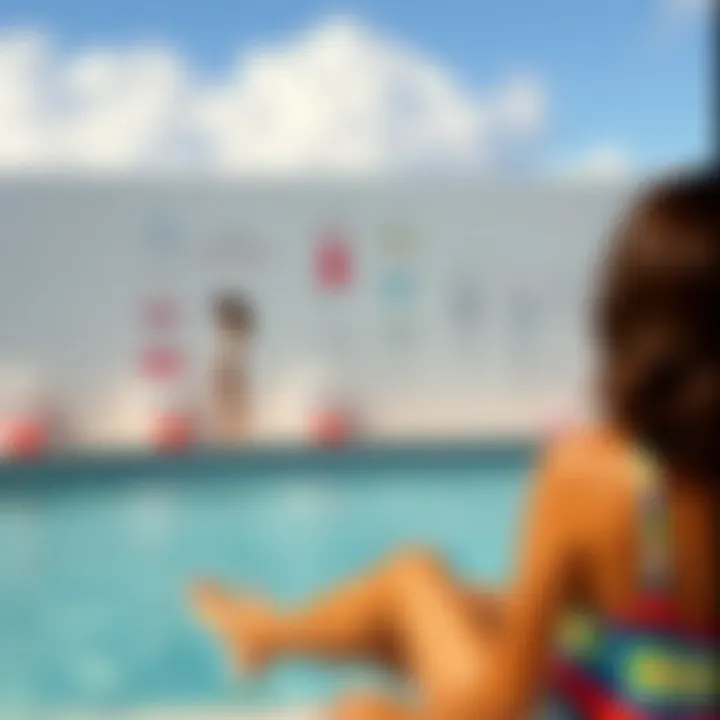 Design Philosophy and Aesthetic An artistic representation of the design philosophy behind Popvil Swim, featuring sketches and concepts