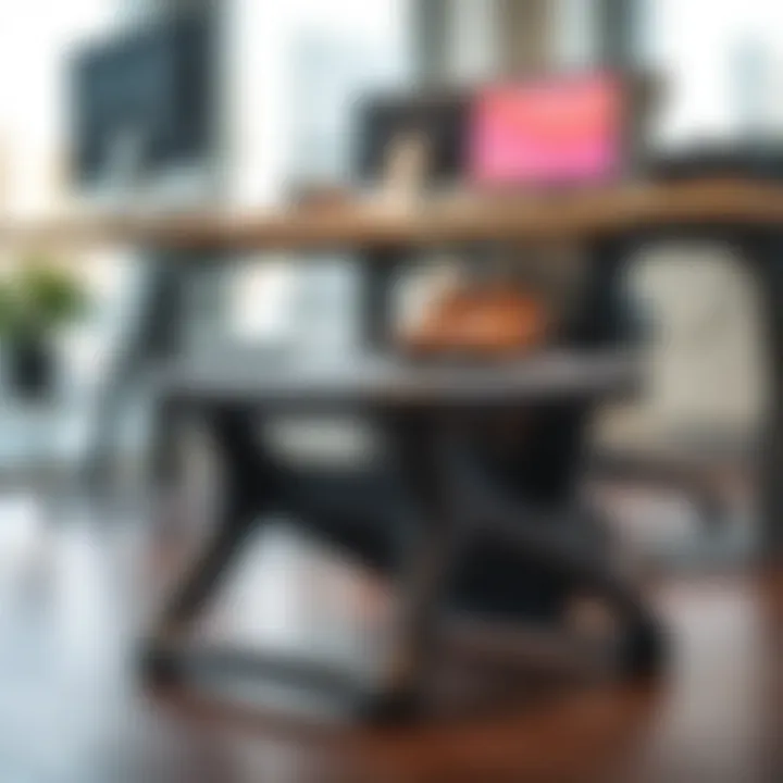 Ergonomic Foot Stool for Enhanced Workspace Comfort Ergonomically designed foot stool enhancing comfort at a workspace