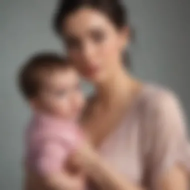 Emotional Journey of New Mothers A thoughtful representation of emotional transformation experienced by new mothers.