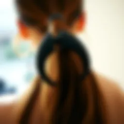 Close-up of a sleek pro ponytail holder showcasing its innovative design