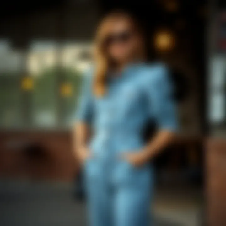 Stylish Outfit with Denim Jumpsuit Fashionable outfit styling with a denim jumpsuit