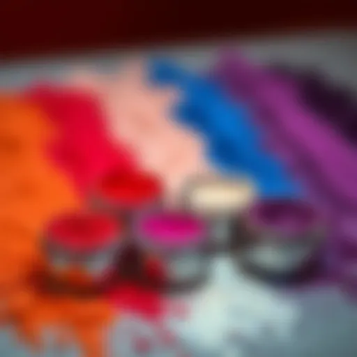 Vibrant Selection of Rednee Dip Powder Shades Elegant display of Rednee dip powder colors