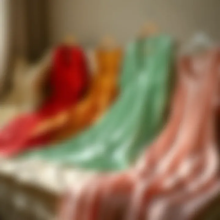 A collection of ribbed nightgowns in various colors