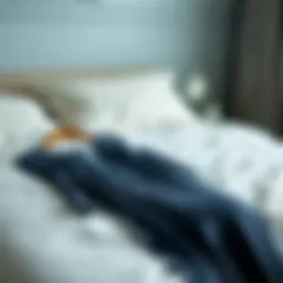Elegant ribbed nightgown displayed on a soft bed