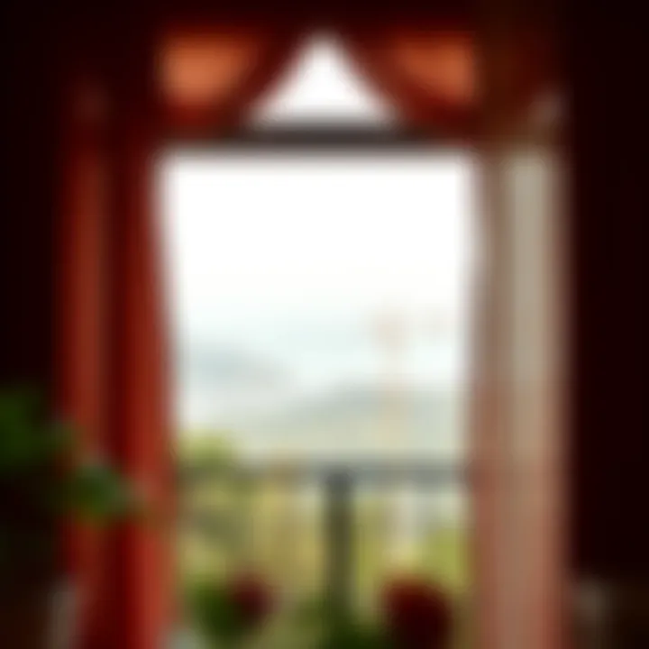 Satin Curtains Framing a Scenic View Satin curtains framing a picturesque view