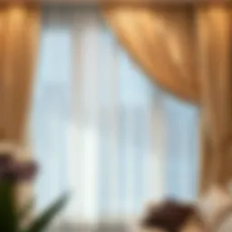 Luxurious satin curtain enhancing a modern interior