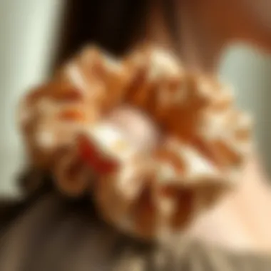 Luxurious silk scrunchie band for Apple Watch