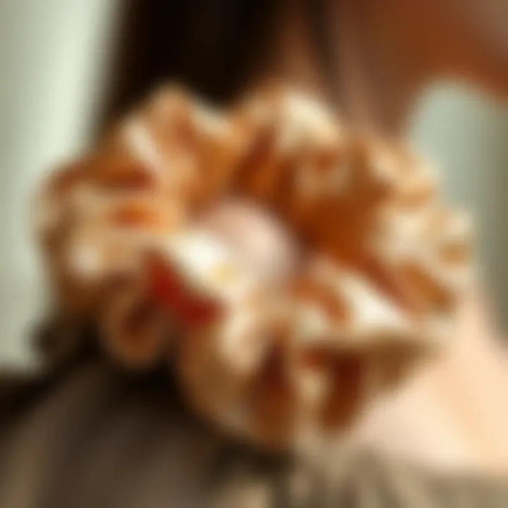 Luxurious silk scrunchie band for Apple Watch