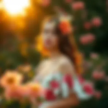 Floral Elegance in Summer Fashion Elegant summer dress with floral prints