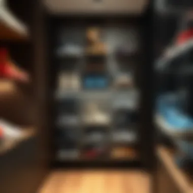 Diverse Materials Enhancing Shoe Shelving Aesthetics Various materials used in shoe shelving units for aesthetic appeal