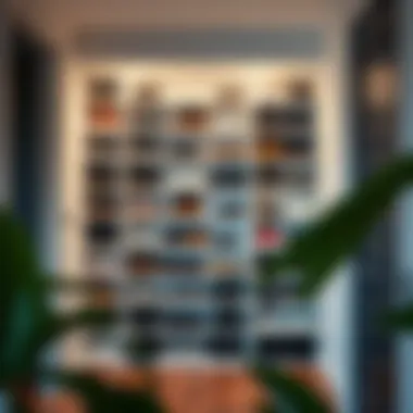 Efficient Use of Space with Shoe Shelving Shoe shelving unit maximizing space in a small entryway