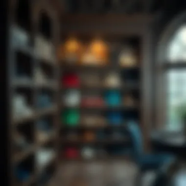 Ornate Craftsmanship in Shoe Shelving Ornate shoe shelving unit showcasing intricate woodwork