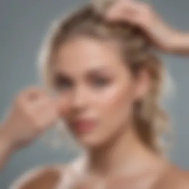 Incorporating Silicone Pads into Daily Hair Styling User applying a silicone pad in a styling routine