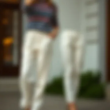 Fit Comparison of Elastic Waist Pants Illustration of fit comparison for petite elastic waist pants