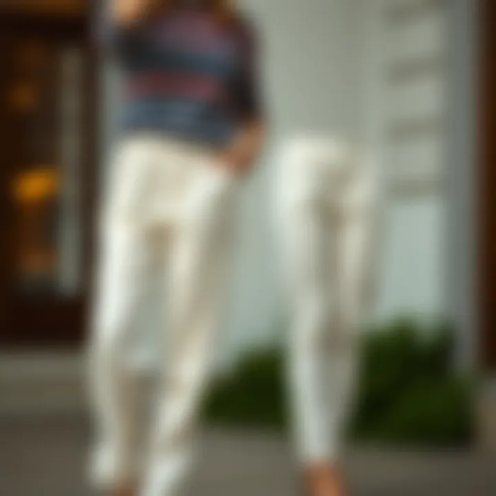 Fit Comparison of Elastic Waist Pants Illustration of fit comparison for petite elastic waist pants