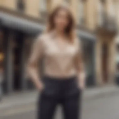 Elegant Smart Casual Outfit Elegant smart casual outfit with tailored trousers and a stylish blouse