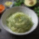 Elegant spiralized zucchini in a bowl garnished with herbs