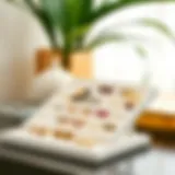 An elegant stackable earring tray displaying various earring styles.