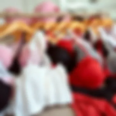 Categorized Collection Highlighting Fabric Diversity Categorized bra and underwear collection emphasizing fabric types
