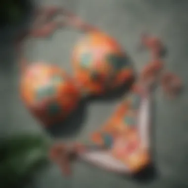 Innovative Styling Ideas for Tropical Bikinis Diverse styling options for tropical print bikinis laid out creatively
